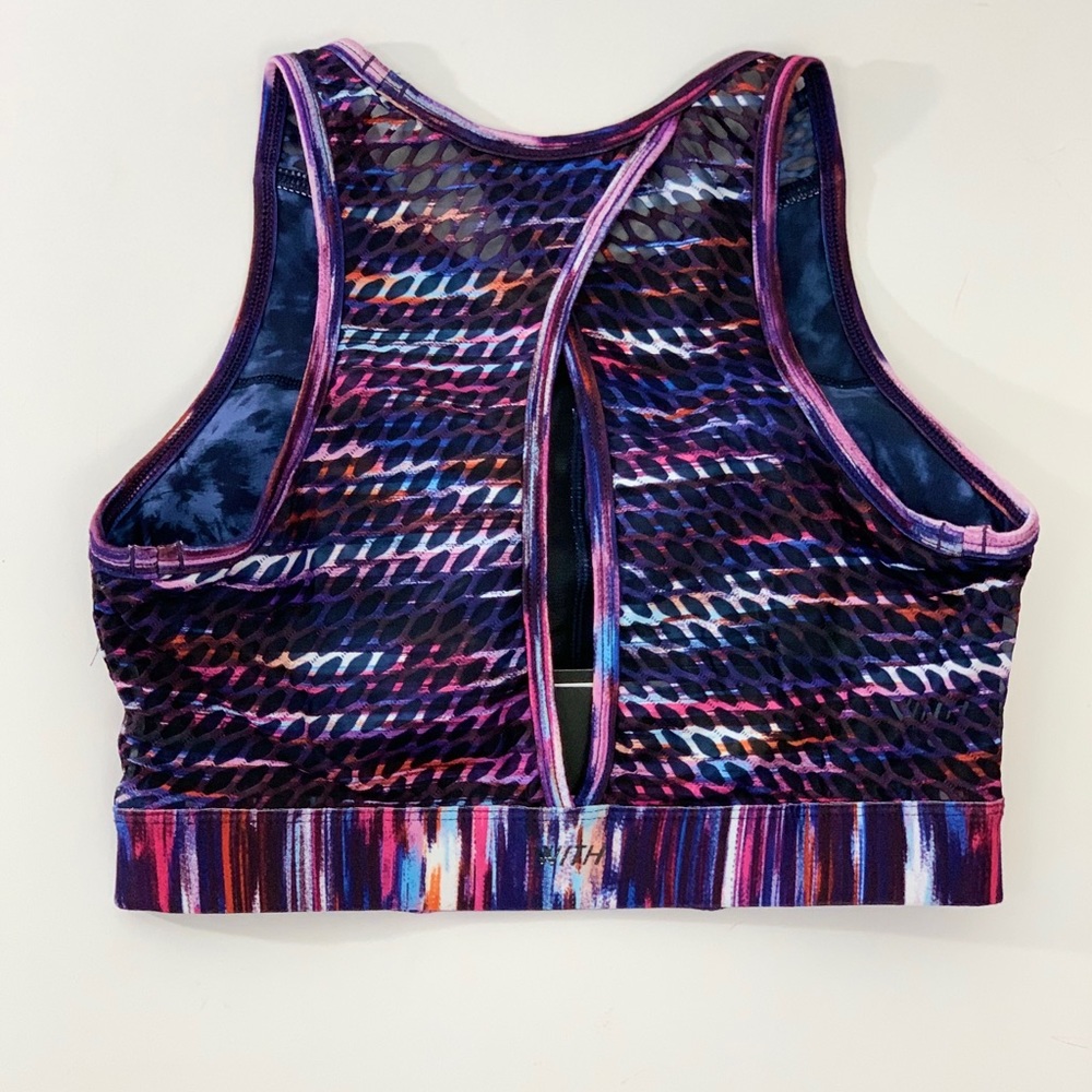 Peloton X WITH Melody Printed High Neck Sports Bra Sz S - Picture 8 of 14